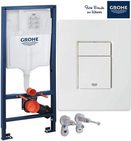 Структура за вграждане Grohe Rapid SL + Бял бутон